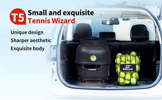 প্রশিক্ষণের জন্য SIBOASI T5 APP কন্ট্রোল মিনি শ্যুটিং টেনিস মেশিন বল